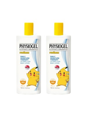 *반짝특가* 피지오겔 DMT UV 패밀리 선로션(포켓몬 피카츄 와펜 리미티드) 100ml x 2개