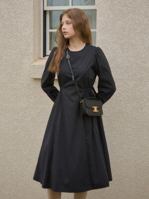 A3464 Etoile round one-piece_Black