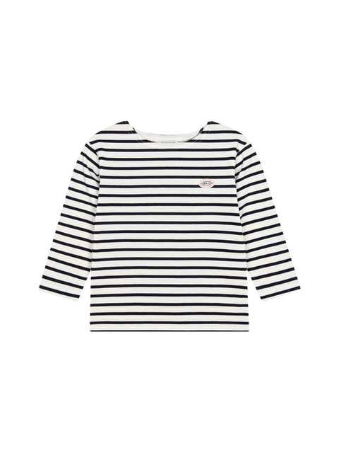 키즈어패럴 - 마리떼프랑소와저버 (Marithe Francois Girbaud) - ENFANT BORDER STRIPE LONG SLEEVE ivory