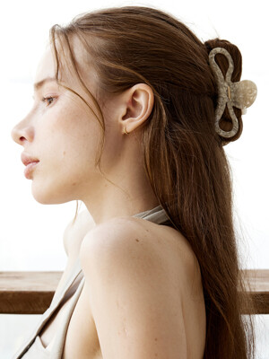 [단독] Infinity Hair Claw Clip (Oatmeal beige / Exotic dark brown)