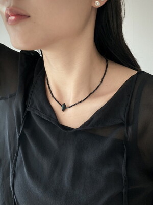 cavier onyx necklace_ suzuran 23FW