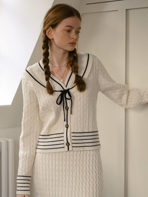 Cest_Knitted two-piece set_Cardigan