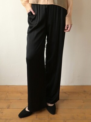 Wave Satin Pants [Black]