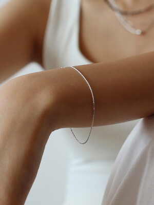 [White gold] Glitter Line Bracelet