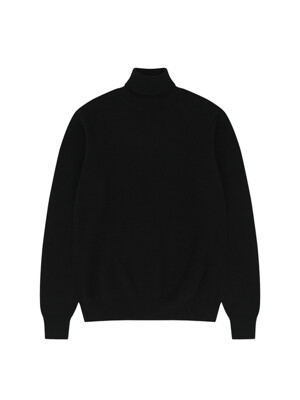 Wool soft Turtle Neck Knit (Black)