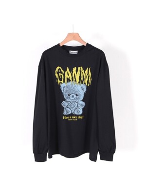 [가니] 25SS 테디베어 롱슬리브 블랙 T4293 252