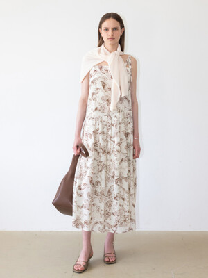 Flower Pattern Bustier Layered Maxi Dress SW5MO275-93