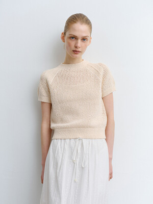 TVR COTTON NETTING KNIT TOP_3COLORS