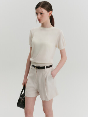 케일 라운드 슬림 니트 탑 / KEYL ROUND SLIM KNIT TOP_3colors