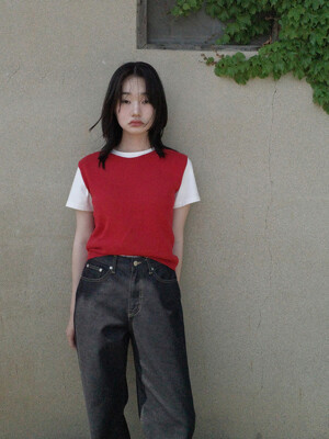 Plain Knit (Ivory / Red / Blue / Black)