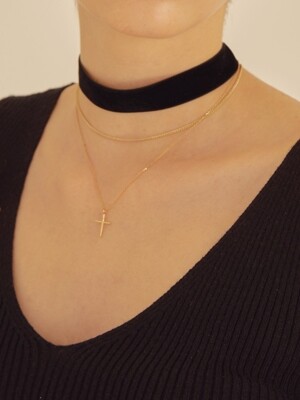 [Silver] Tiny Cross Necklace