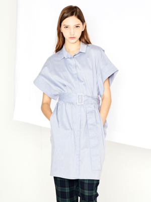 BELTED SHIRT DRESS