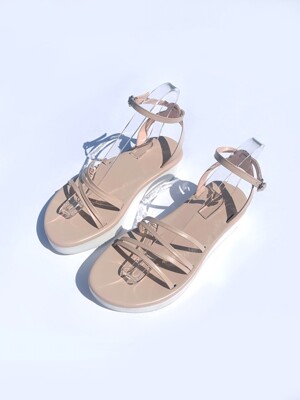 double ring strap buckle sandal