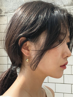 B,allume hook earring_ Gold