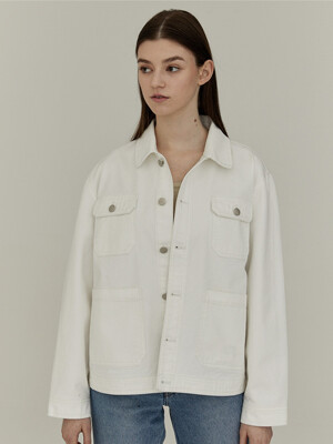 [22SS] DENIM WORK JACKET - CREAM