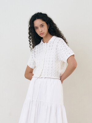 22SS Button Knit Cardigan_White