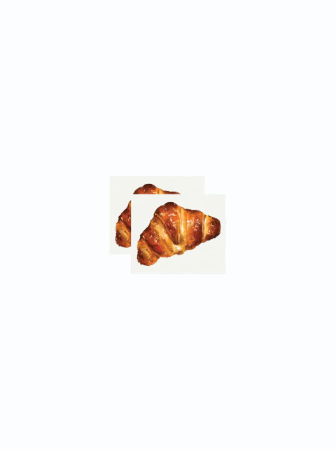 네일&타투 - 태틀리 (TATTLY) - Croissant 타투스티커 페어 2매