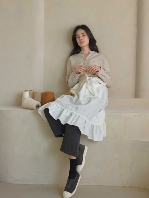 키친 - 호메로페로 (ho`me) - Classic Linen Layered Apron