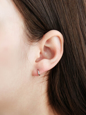 [925 SILVER] Basic One touch Earring 8mm