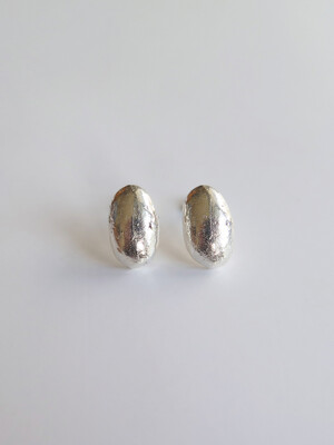 egg silver earrings