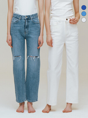High-rise Semiwide Jeans_4color