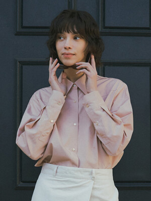 A3441 Retro Western shirt_Dusty rose pink