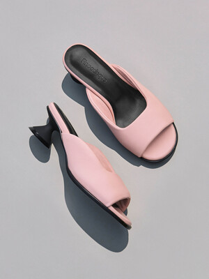 Uhjeo ourglass heel slippers_skin pink