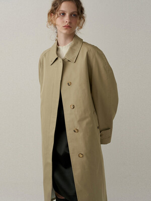 classic half trench coat (olive beige)