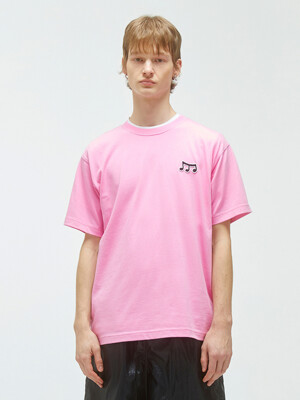 NOTE GRAPHIC TEE pink