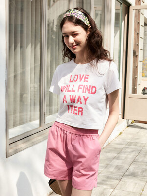 VINTAGE PRINTED LOVE CROP T-SHIRT_WHITE PINK