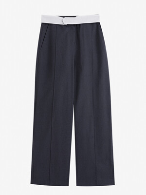 LULU FOLD OVER WAIST PANTS (DARK NAVY)