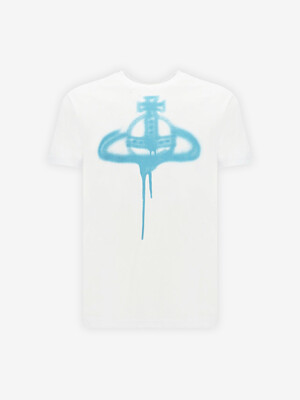 [UNISEX] 23SS SPRAY ORB CLASSIC T-SHIRT WHITE 3G010011-J001M-GO223-A401GO