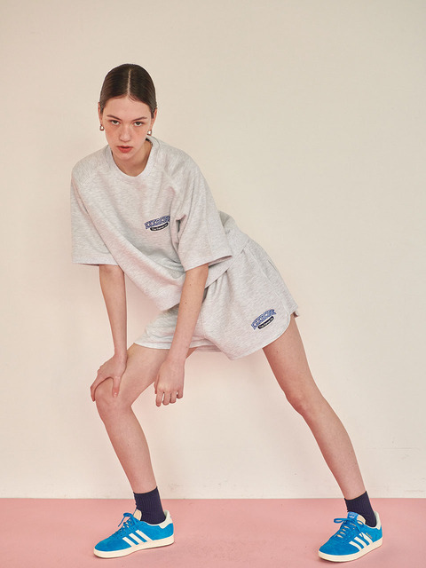 팬츠 - 더스웻 (The Sweat.) - Exercise Piping Sweat Short (LIGHT MELANGE GREY)