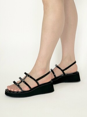 [단독]3Ribbon (W round) strap Platform Sandal _3color