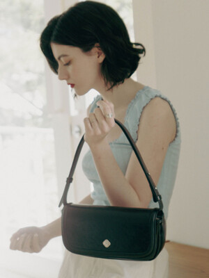 Peony Baguette Bag_Black