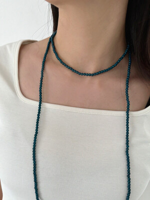 maxi blue-green ball necklace