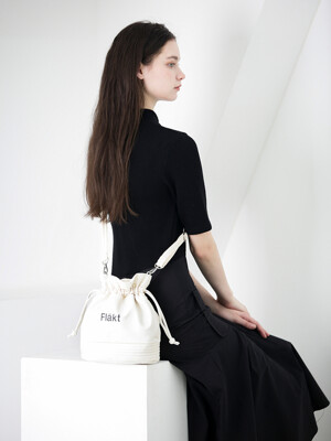 Saturn Drawstring Bag_White