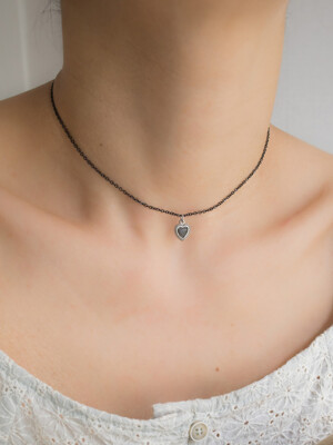 Love is black necklace