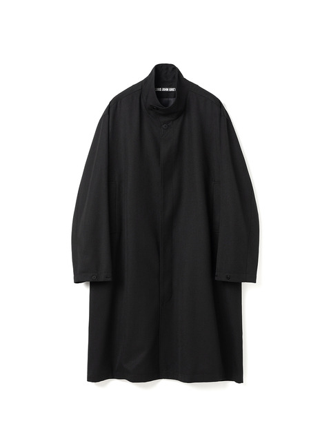 아우터 - 로드존그레이 (Lord John Grey) - wool blend high neck coat black