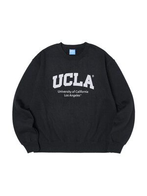 남여공용 UCLA 로고 프린트 기모 스웨트 셔츠[BLACK](UZALT91_39)