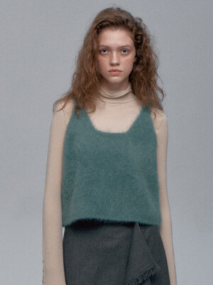 Alpaca Bustier Knit(Blue green)