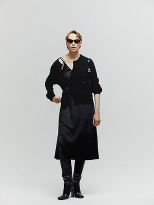 CASHMERE RELAXED CARDIGAN_BLACK
