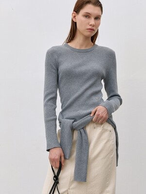 ESSENTIAL SLIM ROUND NECK KNIT (T-6789)