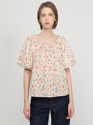 Floral blouse_Apricot