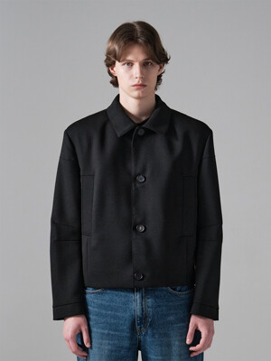 MINIMAL SHORT JACKET (BLACK)