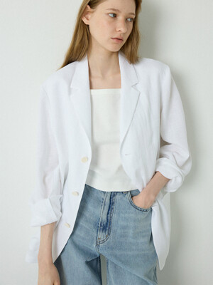 Pure linen jacket_off white