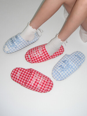 Dorothy Gingham Check Room Shoes (color)