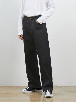 DENIM SELVEDGE WIDE PANTS IDNIGO