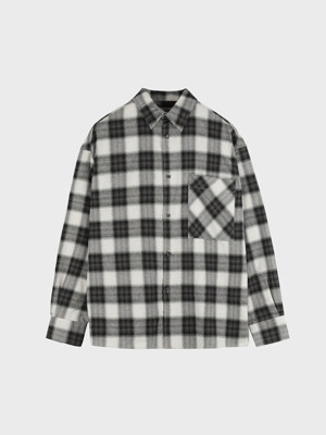 BIG CHECK SHIRT_BLACK