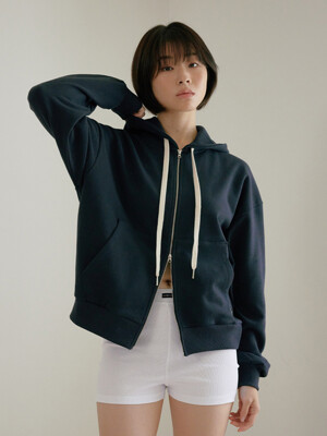 D. BASIC COTTON HOODIE ZIP-UP - 4 COLOR